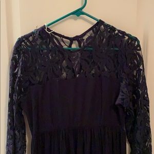 Pink blush navy maternity dress XL